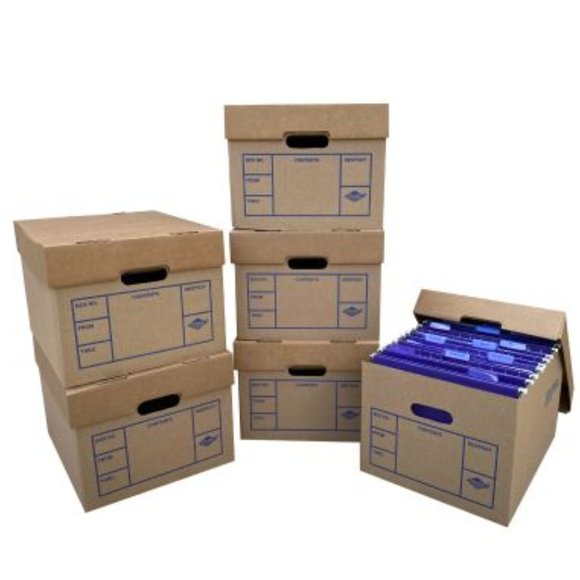 File Storage Boxes 6 Pack with handles - Picture 3 of 6